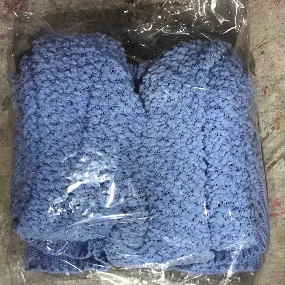 Baby Blue Super Soft Texture Open Long Sleeve Sweater Top Size L - Picture 3 of 6